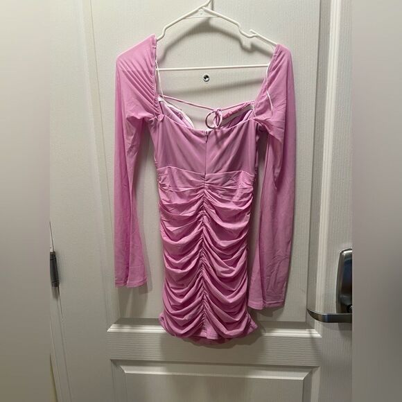 Womens Princess Polly Lower Impact Perabo Long Sleeve Mini Dress - pink - Picture 7 of 9